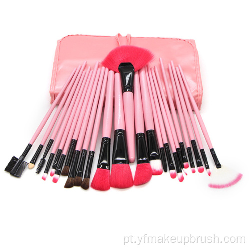 Wholesale pincel de maquiagem de marca particular conjunto rosa